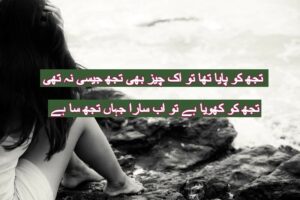Tujh ko paya tha tu ek jhez bhi tujh jesi na thi