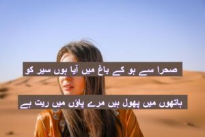 sahra se ho ke baagh men aaya hun sair ko