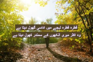 Qatra Qatra lehjy mein udaasi ghol deta ha