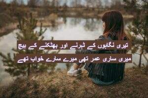 Teri nighaon ke tehrny aur bhatkne ke bich