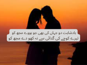 Badshahat do jahan ki bhi jo hwy mujh ko