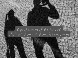 Koi apna ho tu aaye wo sambhaly hum ko